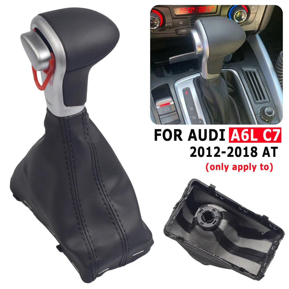 For Audi A4 B8 A5 Q5 2009 2010 2011 2012-2014 Car Automatic Shift Lever Gear shift knob Gaiter Boot Leather Cover