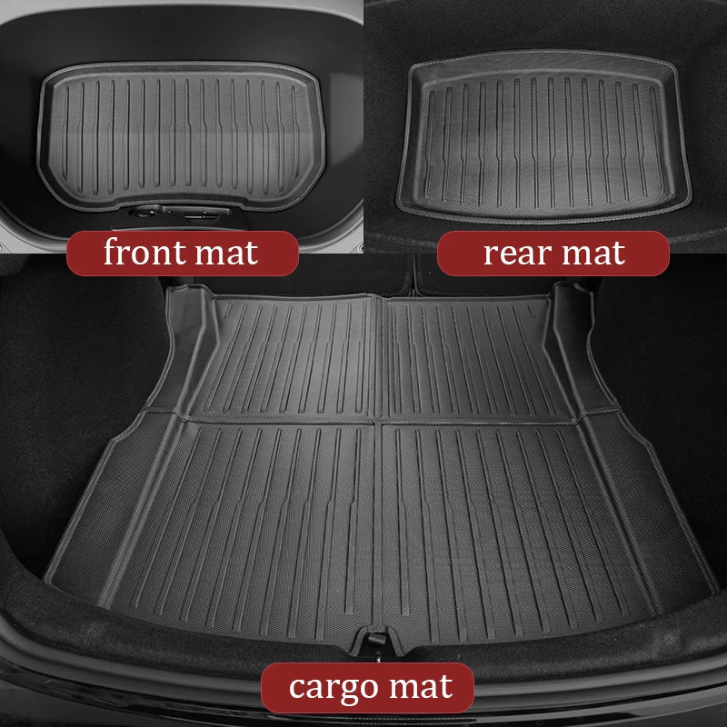 For Model 3 2024 Highland Cargo Liner Floor Mats Anti-slip Pads Waterproof Trunk Mat for Tesla Model 3 2024 Highland Accessories