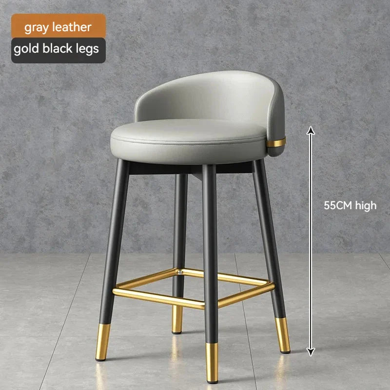 Round Kitchen Bar Chair Modern Luxury Office Reception Desk Bar Chair Highchairs Counter Stool Design Chaise Household Products