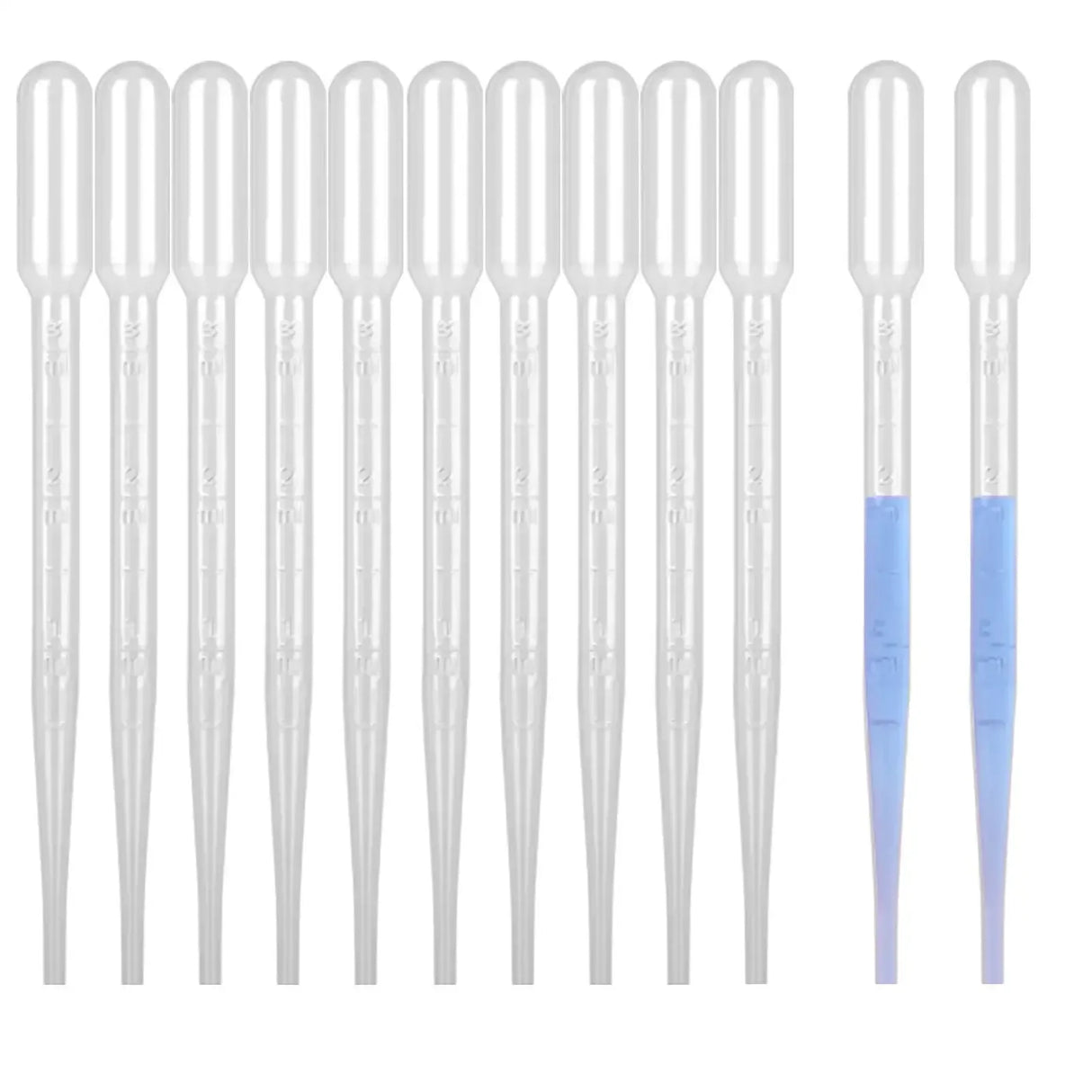 100pcs Plastic Disposable Transfer Pipettes Graduated Pipettors Calibrated Dropper Suitable for Science Laboratory 1ml -10ml