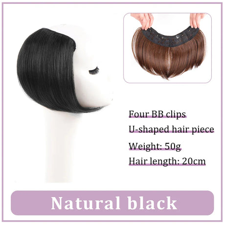 WEILAI Women's V-Shaped Long Hair Extension Synthetic Wig Layered Hair Extension Hair Pad Fluffy Top Increase Hair Volume