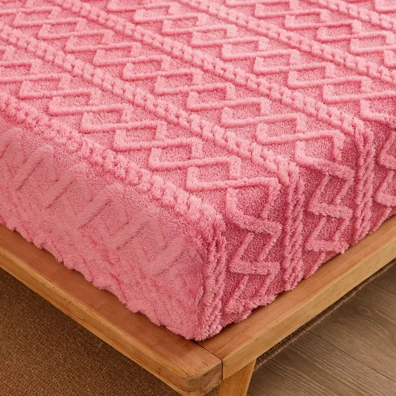 Coral Velvet Bedsheet  Bedspread  Milk Velvet Mattress Protective Cover  Winter Plush Insulation Bedspread