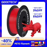 GEEETECH 1kg 1.75mm 1KG(2.2LBS) Pure PETG, 3D Printer Filament, Vacuum Packaging,Tangle-Free, 3d printing materials