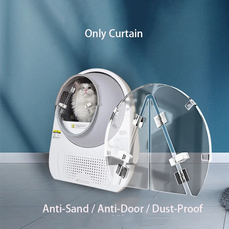 Transparent Anti-sand Curtain Deodorant Door Accessories for Catlink Cat Litter Box Only Curtain Not Included Bedpan