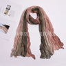 180x90cm Women Patchwork Scarf Muslim Crinkle Hijab Headwraf Musulman Soft Voile Tie-dye Headscarf Islam Shawls And Wraps