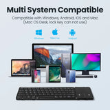 BOW Hebrew/Korea/Russia Wireless Folding Keyboard with Touchpad Rechargeable Foldable Bluetooth Keyboard for Tablet Ipad