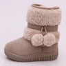 New Girls Snow Boots Winter Comfortable Thick Warm Kids Boots Lobbing Ball Thick Children Autumn Cute Boys Boots Princess Shoes