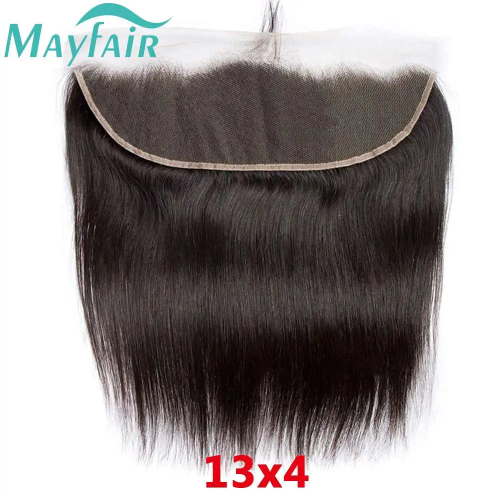 4X4 Lace Closure And 30 32 Inch Human Hair Bundle With 13x4 Lace Frontal Straight Brazilian Weave 3 Bundles With Closure Mayfair