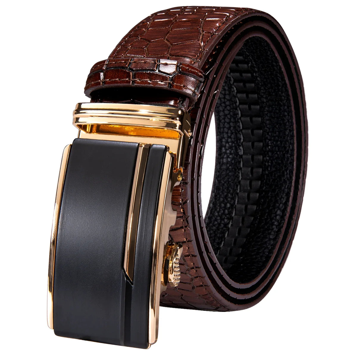 High Quality Mens Belts Black Brown Blue White Green Leather Straps Casual Gold Automatic Buckles Waistband Belt for Men Wedding