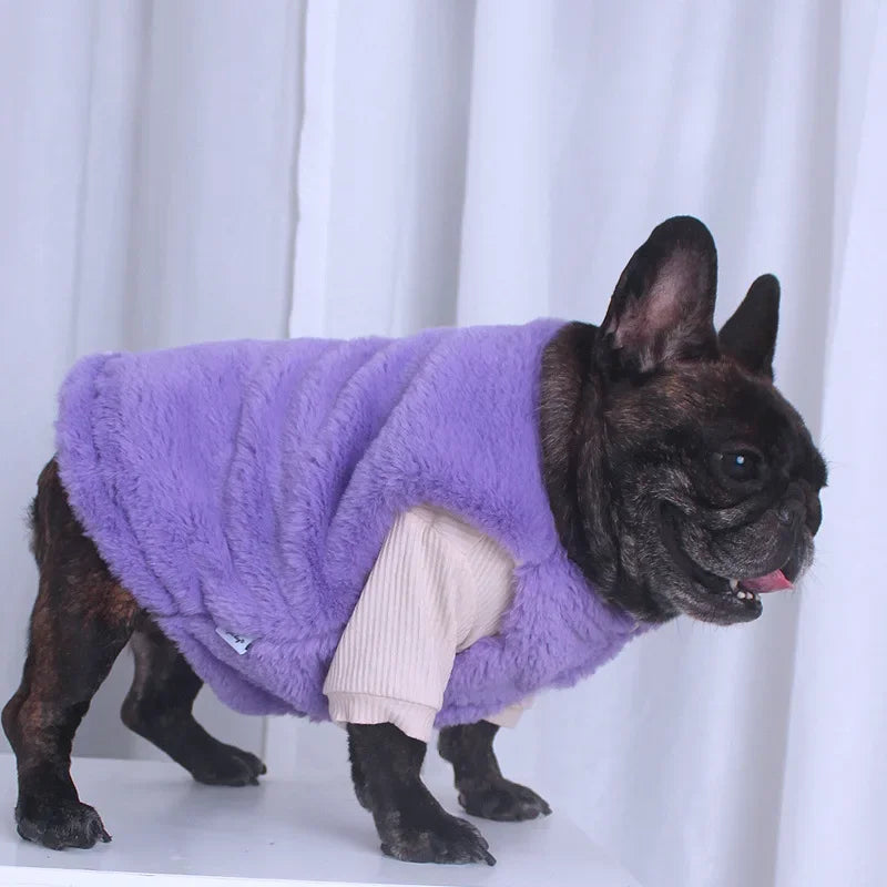 French Bulldog Clothes Winter Pug Dog Clothing Vest Thick and Warm Pet Apparel Coat Jacket Frenchies Dog Costume Outfit Dropship