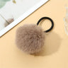 Cute Fur Ball Plush Hair Rope High Elastic Black Hair Ties With Pompom Women Toddler Girls Ponytail Holder Seamless Rubber Bands