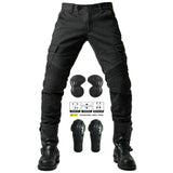 2024 New Motorcycle Black Men Jeans Upgrade Extension Protector Detachable Racing Road Rider Four Seasons Casual Fashion Pants