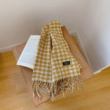 Japanese Korean Style Sweet Cute Plaid Children Scarf Autumn Winter Warm Boys Girls Knitted Wool Scarves