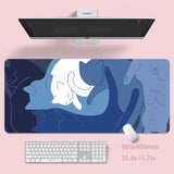 Cute Cat Large Mouse Pad 100x50cm Big Computer Pink Mousepads Gaming Mousepad Big Keyboard Mat Gamer Mouse Pads Desk Mats