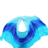 New 100% silk belly dance veil 3-color gradient veil wholesale new design dance performance props hand-cast yarn 200cm-400cm