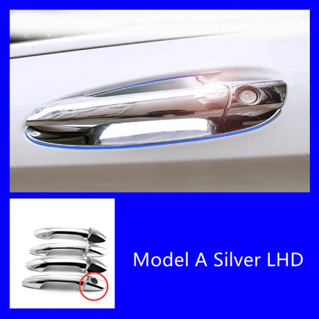 Car Styling Door Handle Frame Decoration Stickers Trim For Mercedes Benz GLA X156 200 260 2015-2019 LHD Exterior Accessories