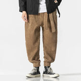 Winter New Japanese Men's Waistband Corduroy Harem Pants Casual Jogging Sweatpants Hip-hop Street Male Large Size M-5XL