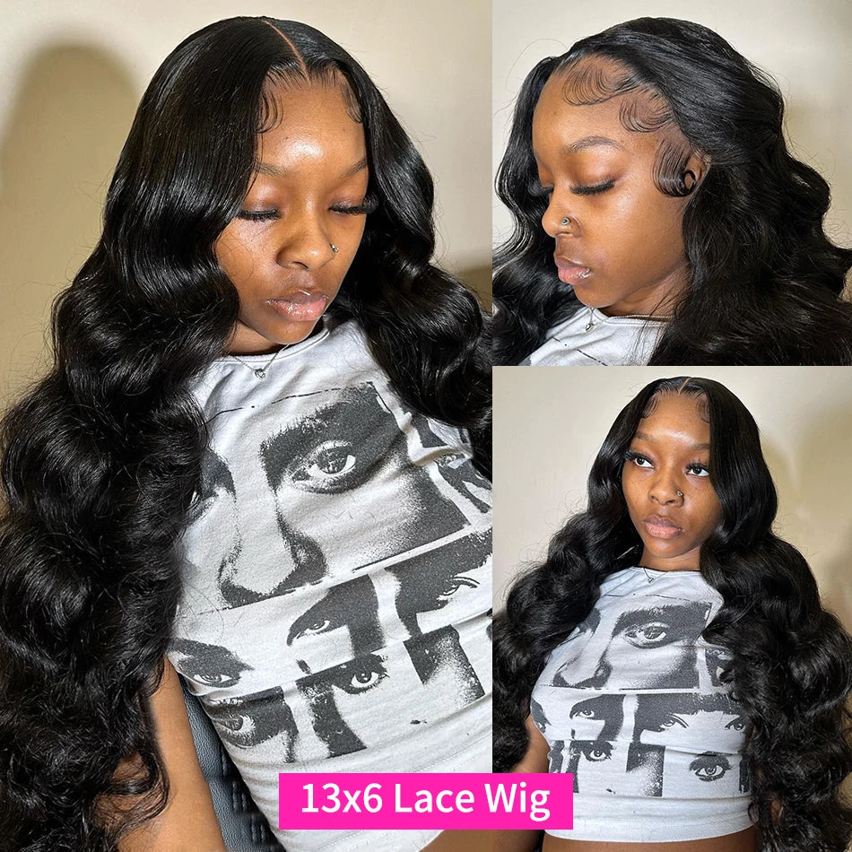 Luvin 250% Body Wave 13x6 HD Lace Front Human Hair Wigs 30 Inches Transparent 5x5 Glueless Ready To Wear 13x4 Lace Frontal Wig