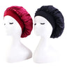 New 2 Pieces Silky Sleep Cap Women's Satin Bonnet Night Elastic Head Cover Hat Curly Hair Nightcap Night Hat Unisex Cap De Nuit