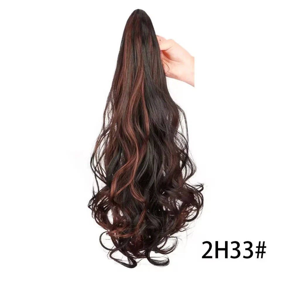 Ponytail Extension Wavy Curly Ponytail Hair Extension Synthetic Hair Extensions Ponytail Drawstring Hairpieces for Women