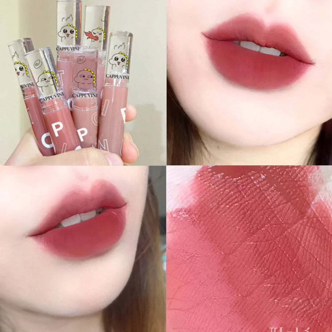 6 Colors Sexy Matte Lipsticks Waterproof Lip Gloss Long Lasting Non-Stick Cup Cheap Liquid Lipstick Korean Makeup Cosmetics