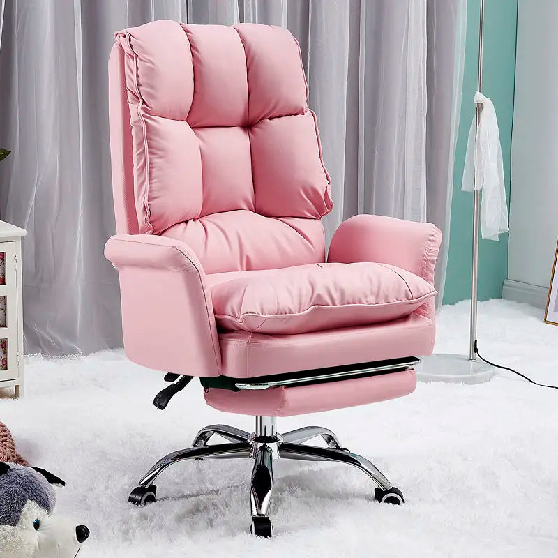 NEW PU leather office chair pink gaming chair computer swivel gamer live ergonomic chair home bedroom sofa armchairs furniture