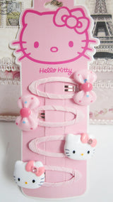 4pcs Sanrio Hello Kitty Children's Hairpin Hair Rope Rubber Band Hair Accessories Bow Hair clip girl kid hair ring