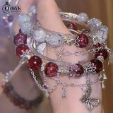 Anime Tian Guan Ci Fu Bracelet Xie Lian Heaven Official’s Blessing Beads Chain Butterfly Pendant Bracelet Cosplay Jewelry Gift