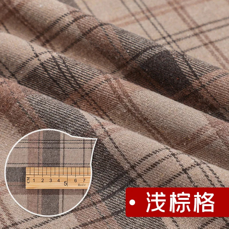 Yarn Dyed Soft Thickening Grinding Wool Plaid Fabric JK Clothing Shirt Skirt Jacket Pants Check Cloth DIY Apparel Sewing Fabrics