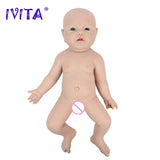 IVITA WG1526 16.92 inch 2.69kg Full Body Silicone Reborn Baby Doll  Realistic Girl Dolls Unpainted DIY Blank Baby Children Toys