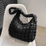 Quilted Padded Crossbody Bag for Women Pleated Bubbles Cloud Shoulder Bags Large Tote Bucket Designer Bag Ruched Handbags 2023