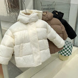 MILANCEL Winter Kids Parkas Korean Style Girls Fur Coat Hooide Boys Thicken Outerwear