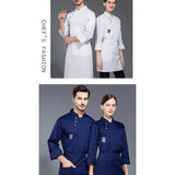 Waterproof chef work clothes men's long-sleeved autumn and winter thick wear-resistant hotel restaurant  kitchen work clothes