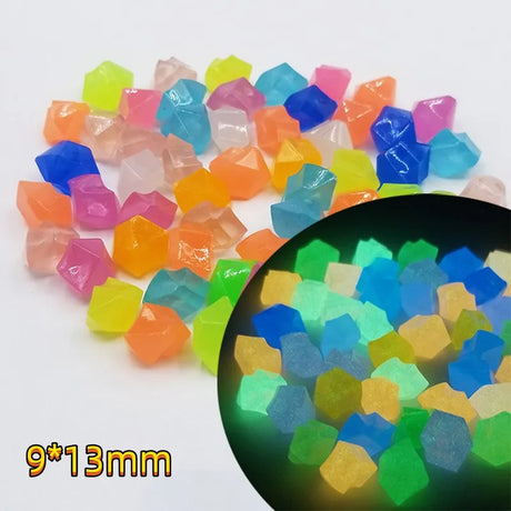 1000/500Pcs Garden Decoration Outdoor Luminous Stones Glow In The Dark Pebbles Aquarium Fish Tank Yard Decor Crystals Rocks Bulk