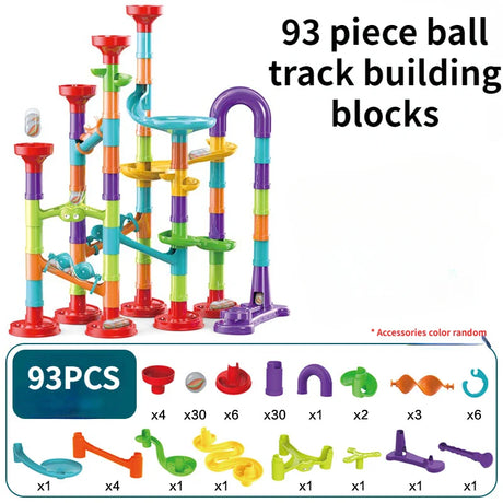 Marble Run Building Blocks Marbles Slide Toys For Children DIY Assemble Creativity Constructor Educational Toys Children Gift