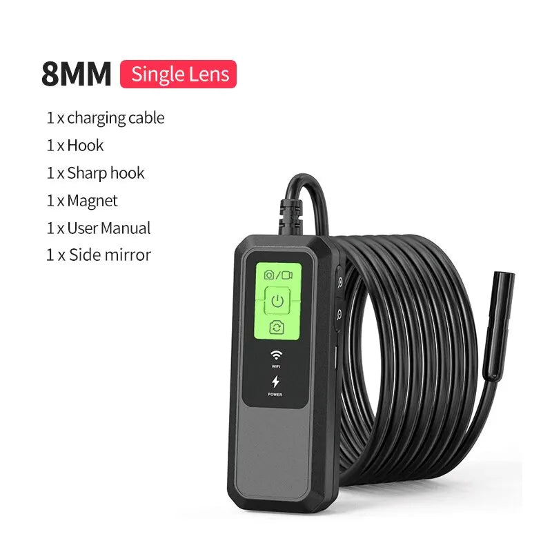 Wireless Endoscope 1080P Single & Dual Lens WiFi Borescope Inspection Camera Waterproof Snake Pipe Camera For Android IOS