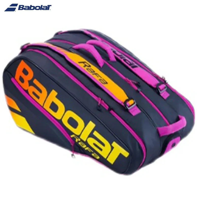 2023 Babolat 6Pack Nadal Tennis Bag Yellow Large Capacity Tennis Court Backpack Original Professional 12Pack Squash Tennis Bags