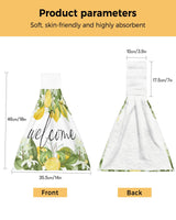 Lemon Summer Fruit Leaves Welcome Kitchen Hand Towel Strong absorbent Towel Washing Room Handkerchief Towel