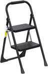 3 Step Ladder EFFIELER Folding Step Stool with Wide Anti-Slip Pedal, 500 lbs Sturdy Steel Ladder, Convenient Handgrip