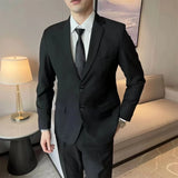 Men's suit set, business and professional formal attire, small suit, wedding groom, work spring and autumn slim fit jacket