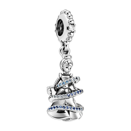 Disney Blue Enamel Ice Snow Olaf Pendant Fit Pandora Charms Bracelet Women Cartoon Anime Frozen Snowman Beads for Jewelry Making