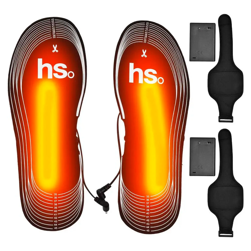 Men Women Heated Shoe Insoles Battery Box Powered Heating Shoes Insoles Electric Foot Warmer Rechargeable One Size Fits All