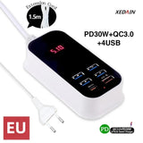 Multiple USB Charger PD 30W Type C Fast Charger Quick Wall Chargers Power Adapter 3.0 Charger UK EU US Plug Mobile Phone Charger