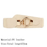 Ladies Wide Waist Straps Fashion Vintage Pu Leather Waistband Elastic Waist Seal Belt Pin Buckle Women's Coat Belt Cummerbund