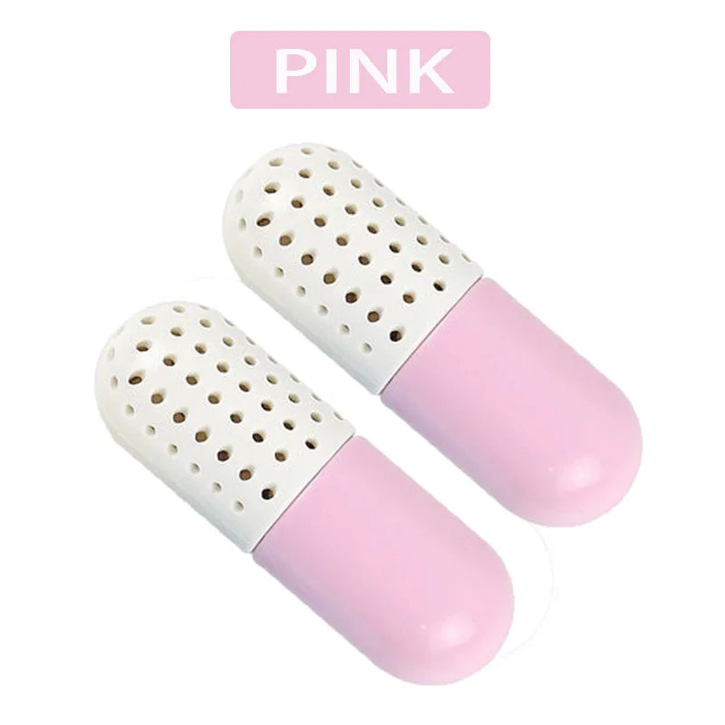 2pcs Shoes Deodorizer Capsules for Sneaker Gym Bag Locker Deodorant Dehumidifier Tool Portable Shoe Freshener Care Accessories