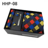 Luxury Tie Set Gift Box for Men Jacquard Necktie and Pocket Square Clip Cufflinks Red Black Blue Handkerchief Formal Gift