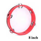 4/6/7/8/10 Inch Tambourine Drum Children Educational Tambourine Round Percussion For Party Dancing Toy Wooden Musical Instrument