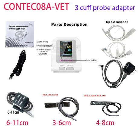 CONTEC08a Vet Animal Blood Pressure Detector Can Be Equipped With Blood Oxygen Function Probe And Cuff Of Various Sizes