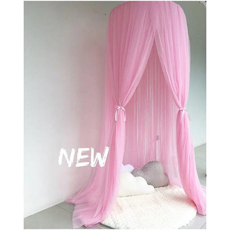 Nordic Princess Crown Dome Tent Mosquito Net 7-layer Mesh Bed Curtain Children's Room Decoration Girl Pink Crib Canopy Beds Kids