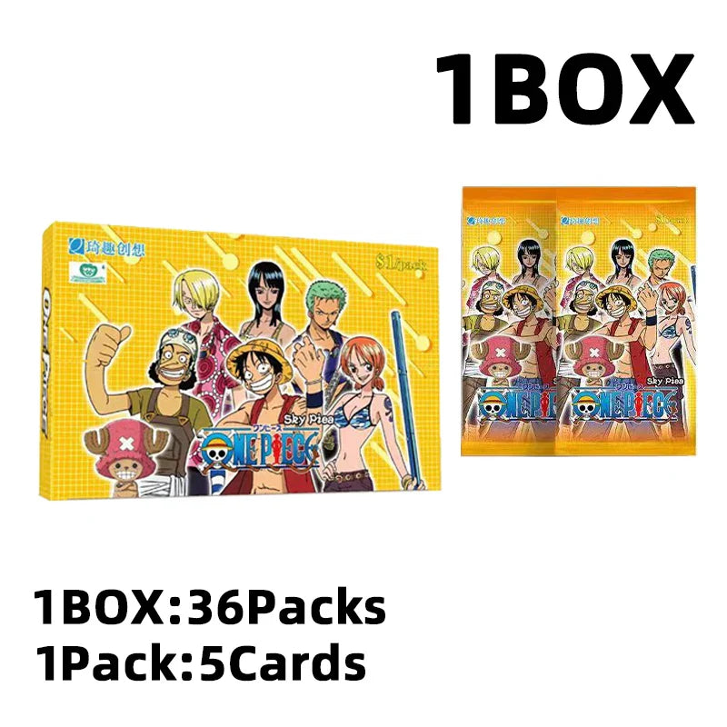 One Piece Collection Cards Box Booster Pack Anime Luffy Zoro Nami Chopper TCG Game Playing Game Cards